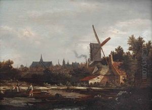 A View Of The Bleaching Fields And Ramparts Of Haarlem