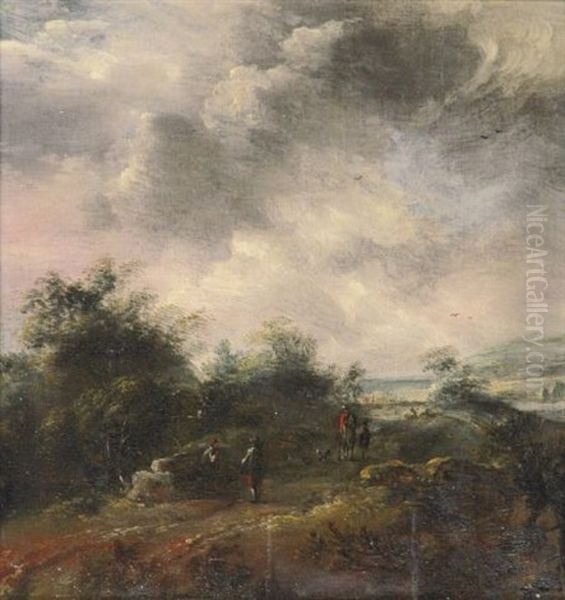 Landschaft Mit Reiter Und Rastenden - view 1