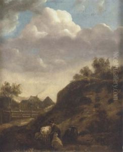 A Landscape With A Shepherdess A Landscape With A Shepherdess