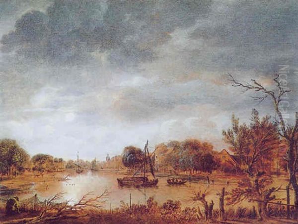 Fluslandschaft Im Mondschein - view 1
