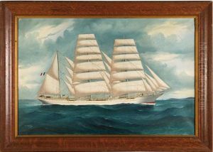 Le Trois-mats Barque "adelaide" Approchant Sydney Le Trois-mats Barque "adelaide" Approchant Sydney