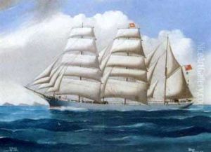 The English Barque Earl Cadogan In Coastal Waters