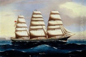 The Square Rigger "wiscombe Park" by Reginald Arthur Borstel