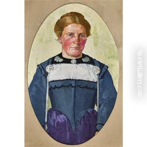 Bildnis Einer Bernerin In Blauer Tracht by Klara Cecile Borter