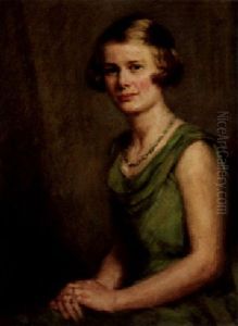 Portrait Of Doctor Alcock, Seated Half Length, Wearing A Pale Green Dress