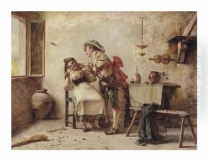 A Distraction From Chores by Giuseppe Bortignoni the Elder