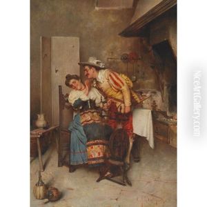 The Charming Cavalier by Giuseppe Bortignoni the Elder