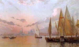 Coucher De Soleil Sur Venise by Camillo Bortoluzzi