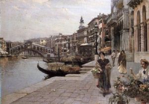 The Flower Vendor On The Grand Canal, Venice The Flower Vendor On The Grand Canal, Venice