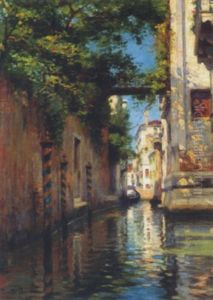 A Venetian Backwater by Pietro Bianco Bortoluzzi