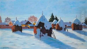 Stacks In Winter by Samu Boertsoek