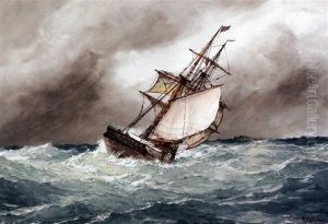 Shipping At Sea by Frederick James Aldridge