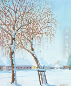 Silence (winter In Nagybanya) by Samu Boertsoek