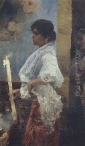 Ragazza In Processione by Elda Borzino