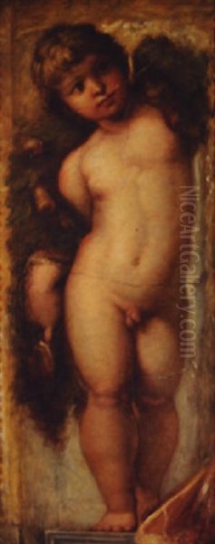 A Golden Child As Sculptor's Model - view 1