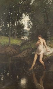 Badende Am Waldsee by Gerard Jan Bos