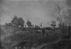 Untitled (rural Landscape With Figures) by Piet Bos