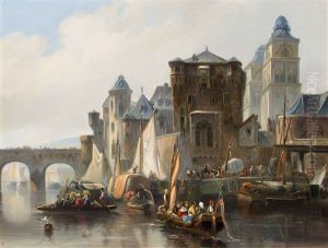 Gezicht Te Koblenz by Johannes Bosboom