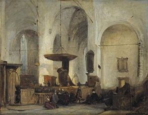 A Church Interior, Utrecht by Johannes Bosboom
