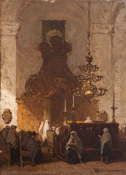 Interior Of The P.i. Synagoge In The Hague - view 1
