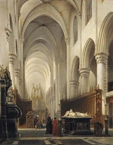 Kerk Van Hooghstraeten: The Interior Of The Church Of Hoogstraten, Belgium by Johannes Bosboom