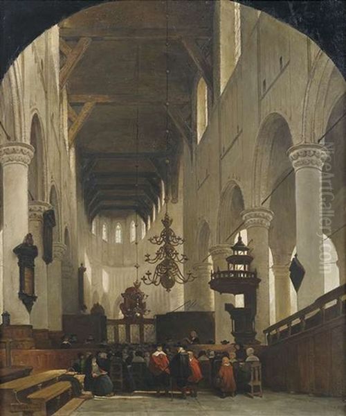 Inneres Der Pieterskerk In Leyden - view 1