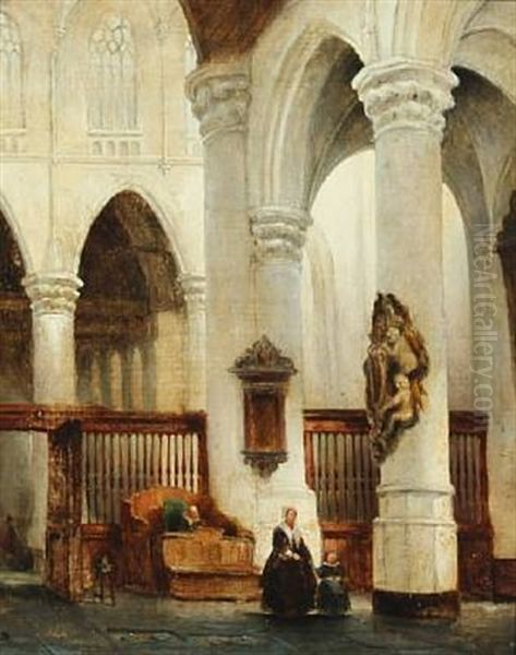 Church Interior With A Mother And Child - view 1