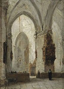 A Church Service by Johannes Bosboom