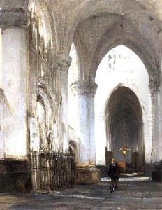 Interieur Van Een Kerk In Breda by Johannes Bosboom