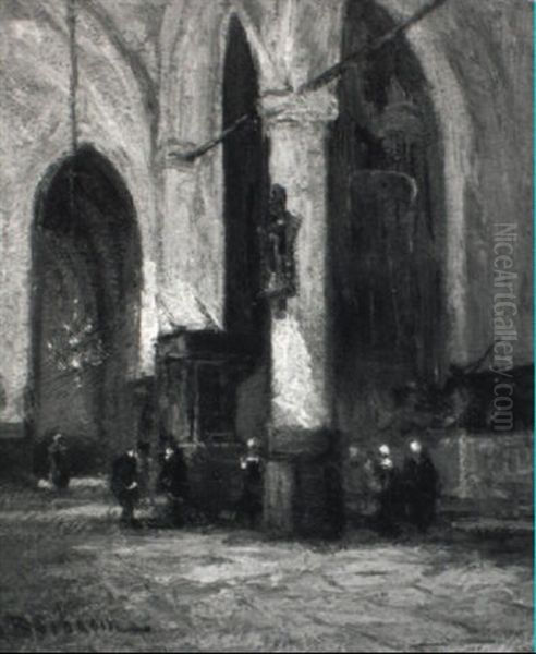 Church Interior With A Congregation - view 1