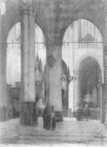 Interieur D'eglise by Johannes Bosboom
