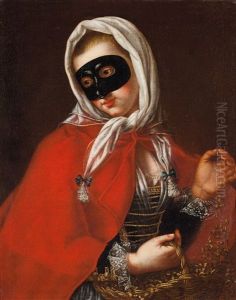 Ritratto Di Dama In Maschera by Felice Boscaratti