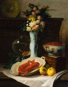 Nature Morte A L'homard by Edouard Van Den Bosch