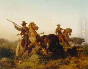 Herding Water Buffalo by Edouard Van Den Bosch
