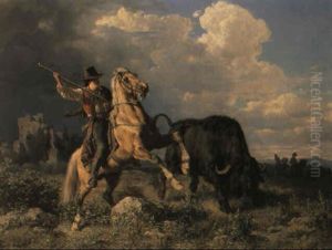 Buffelhirten In Der Toskana by Ernst Bosch