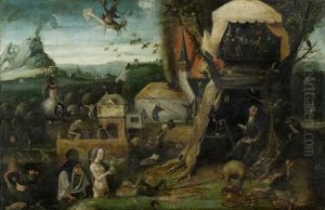 Die Versuchung Des Heiligen Antonius by Hieronymous Bosch