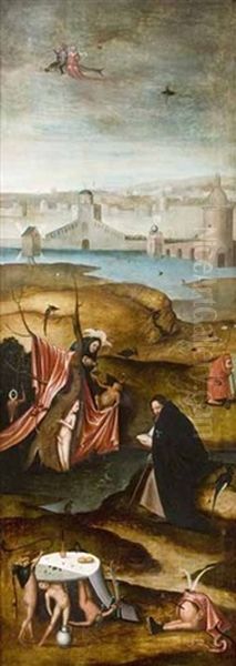 Saint Antoine Ramene Par Ses Compagnons (+ La Tentation De Saint Antoine; 2 Works After Tentation De Saint Antoine By Jerome Bosch) - view 1