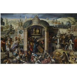 Christ Expels The Money-lenders From The Temple by Hieronymous Bosch