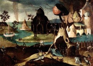 Hell Scene With The Fountain Of Life by Hieronymous Bosch