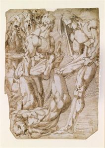 Mannliche Akt (+ Kopf Eines Jungen Mannes, Verso; 2 Studies) by Andrea Boscoli