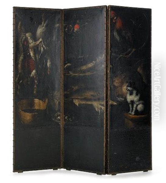 Stilleben Med Djur (3-panel-screen) - view 1