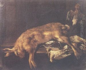 Nature Morte Au Lievre Et Aux Oiseaux by Felice Boselli