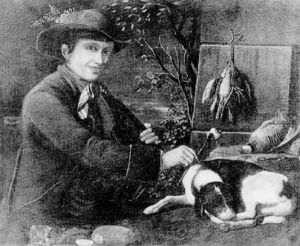 Jeune Chasseur Pres De Son Chien