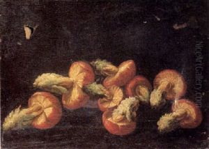 A Still Life Of Caesar's Mushrooms Scattered On The Ground
