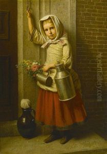 A Portrait Of A Young Girl With A Pail A Portrait Of A Young Girl With A Pail