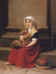 Kleine Blumenverkauferin