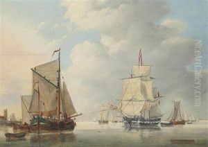 A Calm Day On The Scheldt by Jan Hendrik Boshamer