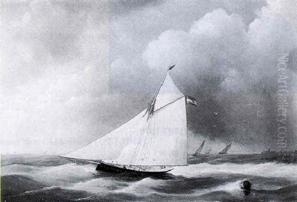 A Sailing Vessel 'de Sperwer' On An Estuary - view 1
