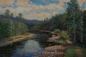 Mountain River In Springtime by Robert Ward Van Boskerck