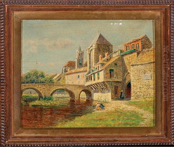 Gathering Water: A Village Scene - view 1